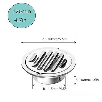1104545 4面化粧板 金網②41×32 付木無し 配線穴無 通気口無 天固 外壁用ステンレス製換気口 (深型フード) 金網型3メッシュ 下部